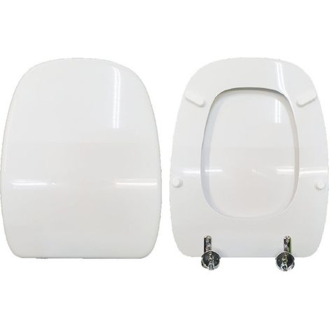 Copriwater Elegant Cesabo legno rivestito in resina poliestere bianco (1/3)