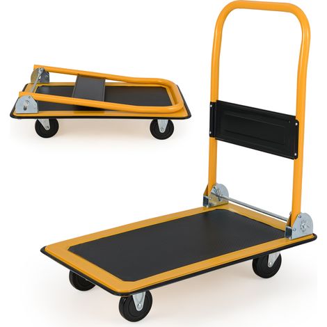 COSTWAY Folding Push Cart Dolly Moving Hand Truck with 360 Degree Swivel Wheels (1/5)