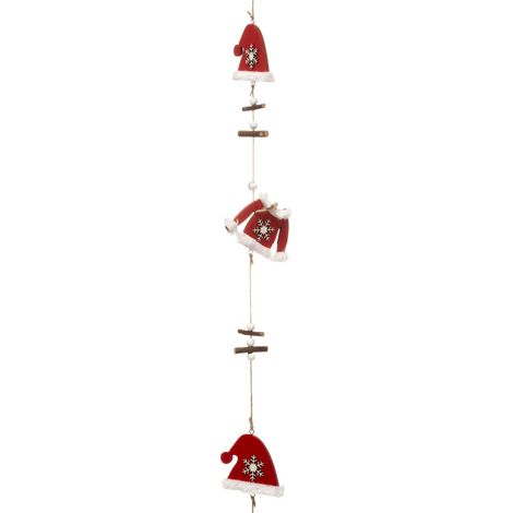 Guirlande de Noël en bois avec motif bonnets et manteaux L 150 cm - Feeric Christmas (1/2)