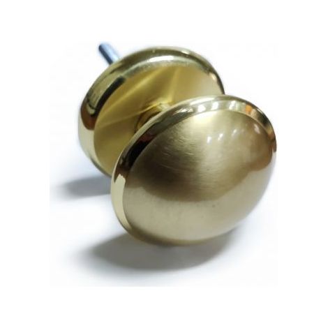 POMOLO OTTONE LUCIDO SATINATO PER PORTE CON VITE E ROSETTA DIAMETRO MM 70 (18892) (1/3)