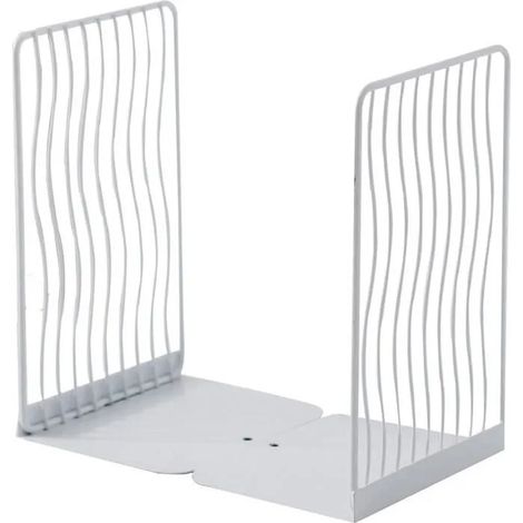 Serre Livre - Minimaliste - Métal - Blanc - 21x20x13.5cm - Réglable (1/4)