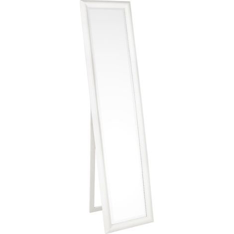 Specchio "Sanzio" da terra con cornice in legno h 170 cm bagno e soggiorno -Bianco / 60X90 (1/4)