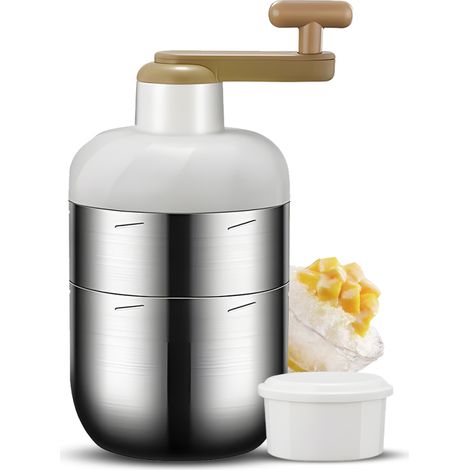 Broyeur à glace à manivelle, machine à granita portable, machine à glace pilée manuelle pour granita/slush/glace pilée (1/5)