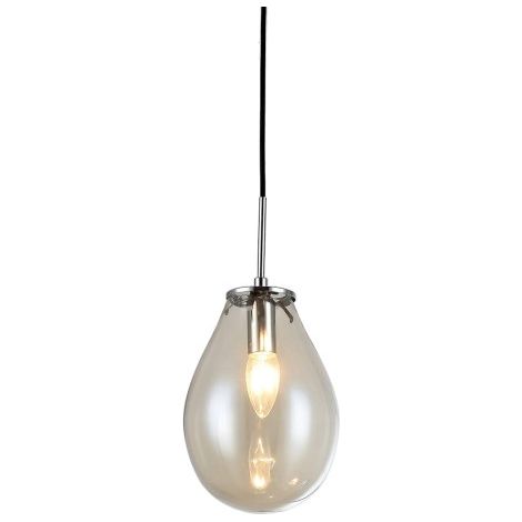 Suspension Fondi 1xE14 transparent noir Light Prestige