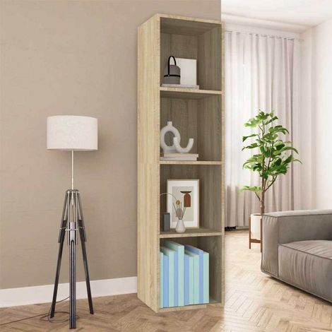 vidaXL Bibliothèque/Meuble TV Chêne sonoma 36x30x143cm Bois ingénierie (1/5)