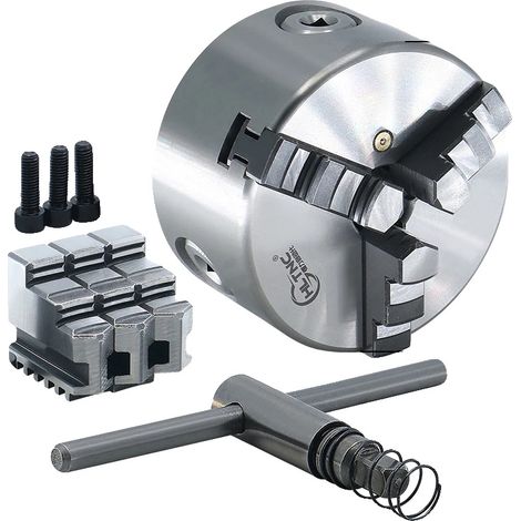 Mandrin de tour, compatibilité 3 mors et 4 mors, fonctionnement manuel, K11-80 (1/2)