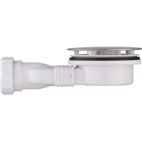 Bonde de douche ultra plate diamètre 90 mm pour receveur extra plat hauteur de reserve 60 mm Evacuation tube PVC 40 mm ecoulement 41 litres/minute