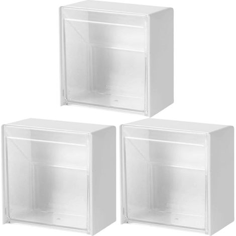 3 teiliges Set Wandaufbewahrungsboxen schlichtes Design