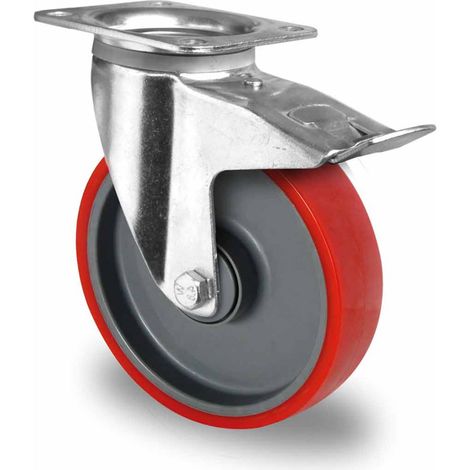 CASCOO Lenkrolle mit Totalfeststeller ø 200 mm Serie N2U6 Doppelkugellager