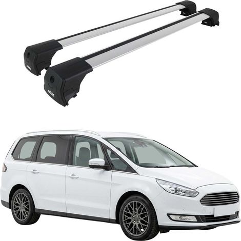 OMAC Aluminium Dachträger Querträger für Galaxy III 2015-2019 Pre-FL – City Crash – ISO/PAS 11154:2006 – Abschließbar – Max. 75 kg – 2 Stangen Silber (1/5)