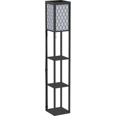 Lampadaire d'intérieur Lampadaire avec étagère pour salon, douille E27, ampoule non incluse. (1/5)