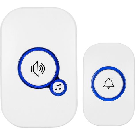 Sonnette de bienvenue sans fil intelligente avec alarme de sécurité pour la maison 100-220V UE (1/5)