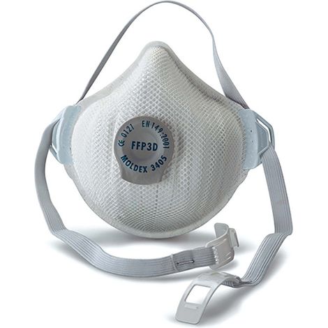 Reusable FFP3 Respiratory Protection Mask with Exhaust Valve – Air Plus 340501, Dust and Particulate Filter, Pack of 5