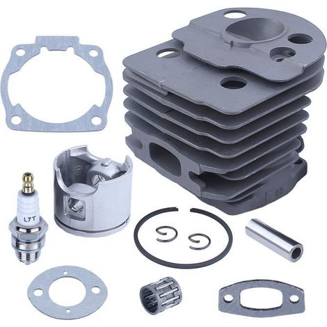 Cylindre de 46 mm pour Husqvarna 51 55 Rancher Remplace pour 503609171 503609172 avec kit de silencieux de broche à aiguille (1/4)