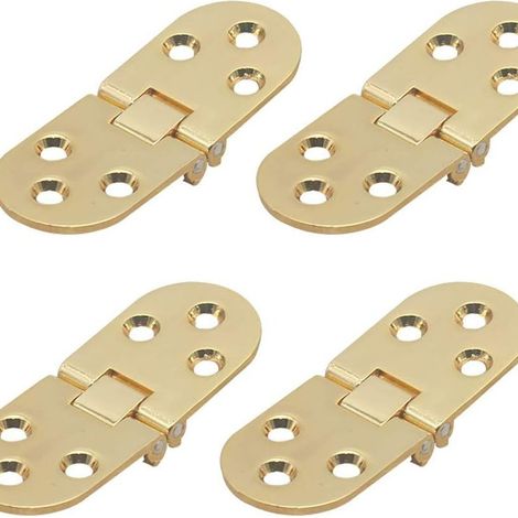 4 charnières pliantes pour table, charnières plates pour portes d'armoires pliantes, KLB (1/5)