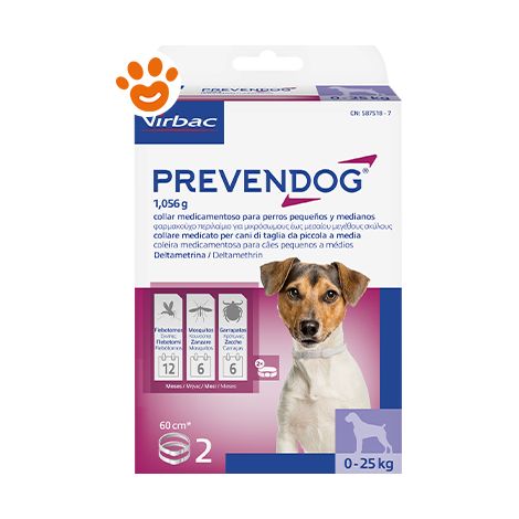 Virbac Dog Prevendog Collari 60 cm 0-25 Kg - Virbac Dog Prevendog Collari 60 cm 0-25 Kg - Confezioni Da 2 Collari