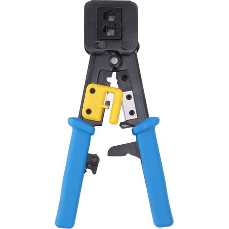 Ethernet-RJ45-, RJ12- und RJ11-Stecker-Crimpwerkzeug-Set, manuelles Crimpwerkzeug mit Abisolierzange (1/5)