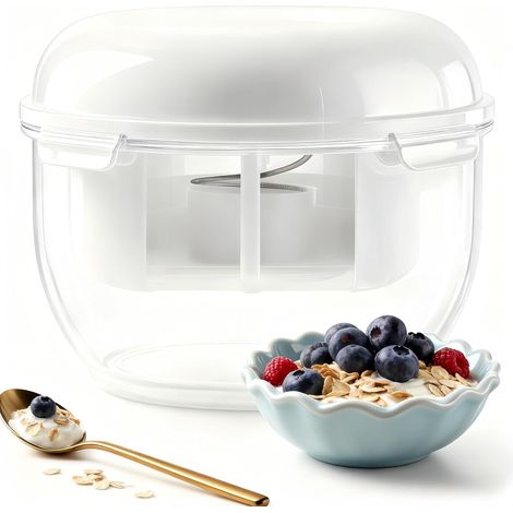 Griechischer Joghurt-Sieb, Joghurtbereiter-Sieb, 3000-ml-Molkeabscheider mit feinem Edelstahlsieb, Sojamilch-Sieb, Nussmilchbereiter