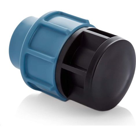 Hydraulic Water Pipe Fitting, 20mm Cap, for MDPE Plastic Pipe, 16 Bar, Max Temperature 45°C, Compression Fittings (1/5)