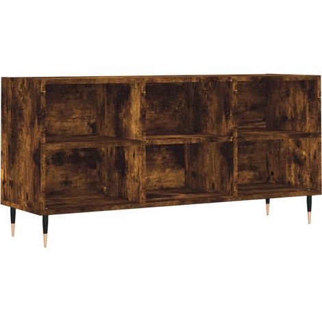 Mobile TV multimediale scaffale TV credenza TV sala da pranzo soggiorno camera da letto rovere affumicato 1035 x 30 x 50 cm legno ingegnerizzato marrone 020027310