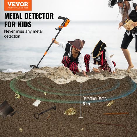 Détecteur de Métaux pour Enfants 15,2 cm Détecteur de Métaux Professionnel Réglable Bobine de Recherche Étanche IP68 Écran LCD Puce DSP Avancée Léger pour Juniors Recherche Pièces d'Or Trésors (1/5)