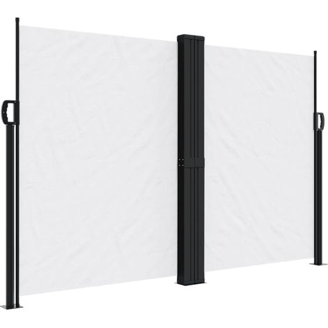 Maison Exclusive - Seitenmarkise Ausziehbar Weiß 160x1000 cm