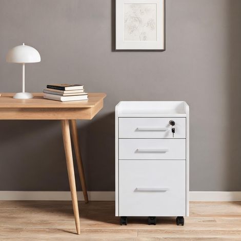 Meuble de rangement de bureau bianco 39,2 x 40 x 65,4 cm (1/5)