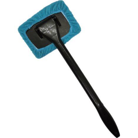 Nettoyant pour vitres de voiture - Nettoyant pare-brise, kit de nettoyage pour vitres automobiles, nettoyant pour vitres avec poignée amovible, tête pivotante, chiffons en microfibre et flacon pulvéri