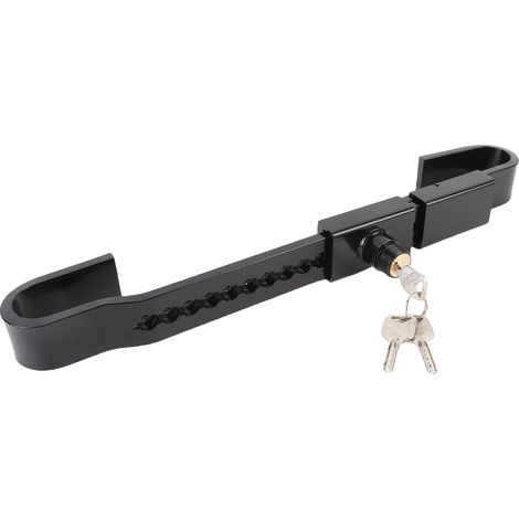 Serrure pour conteneur maritime : serrure métallique réglable de 23 à 46 cm pour porte de chargement, avec 3 clés, destinée aux remorques, camions et chantiers de construction (1/5)