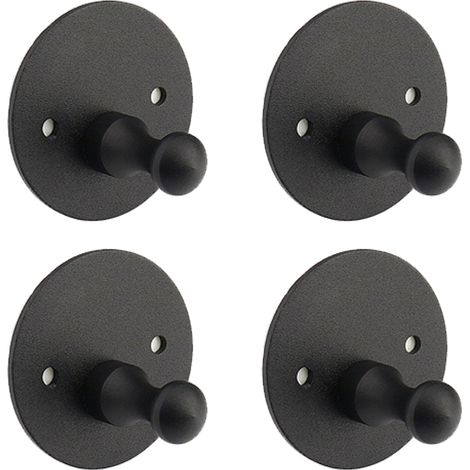 Crochet Adhésif - Pour Salle De Bain Cuisine Porte Armoire - Surface Lisse Carrelage Verre Peinture - 4 Pièces (1/5)