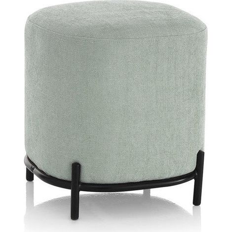 Pouf Imbottita 42x42x45 cm in Tessuto Menta