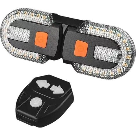Wiederaufladbares Fahrradrücklicht mit Blinkern, 5-stufiger drahtloser Fernbedienung und Sicherheitswarnblitzlicht. (1/2)