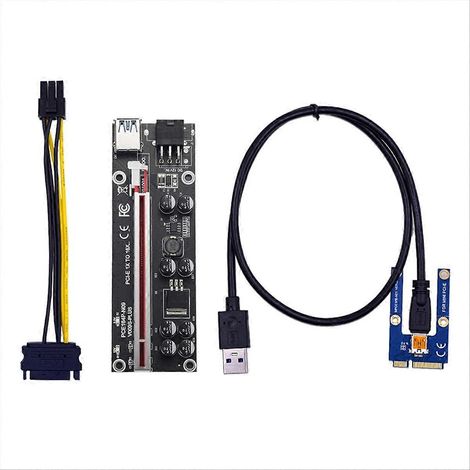 MINI PCI-E auf PCI-E 16X Schnittstellenerweiterung mit 6-poligem Netzteil (1/5)