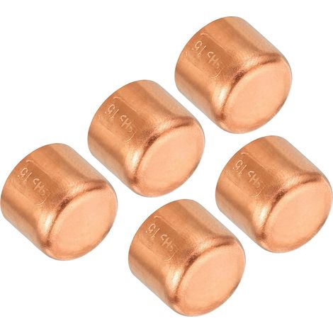 32.1mm(1.26") ID Cuivre Tuyau Extrémité Cap, Raccord Cap Sueur Bouchon Soudure Connexion pour Plomberie CVC Air Climatiseur - 15.07mm(0.59") (1/5)