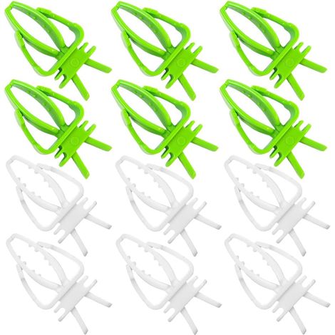 12 PCS Bird Cage Food Clips Plastic Bird Cage Feeder Clips Vegetable Holder Fruit Feeder Parrot Fruit Clip Pet Cage Accessories for Parrots Cockatiels Parakeets Small Animals (1/5)