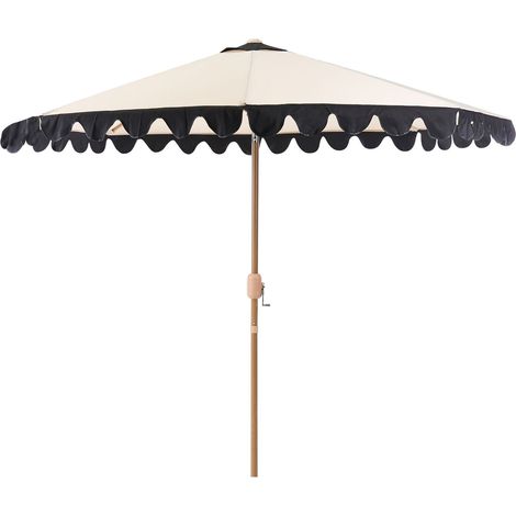 Ombrellone da giardino ⌀ 270 cm palo in alluminio tessuto poliestere beige Isolotto (1/5)
