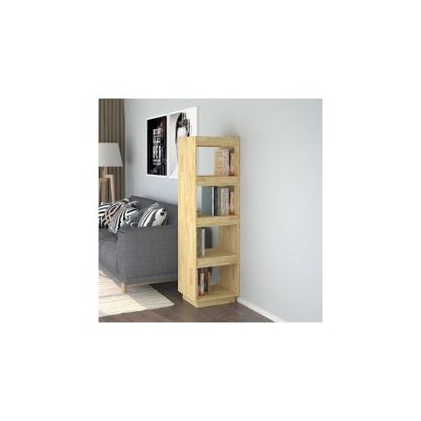 Bibliothèque-Séparateur de pièce 40x35x135 pin massif (1/5)