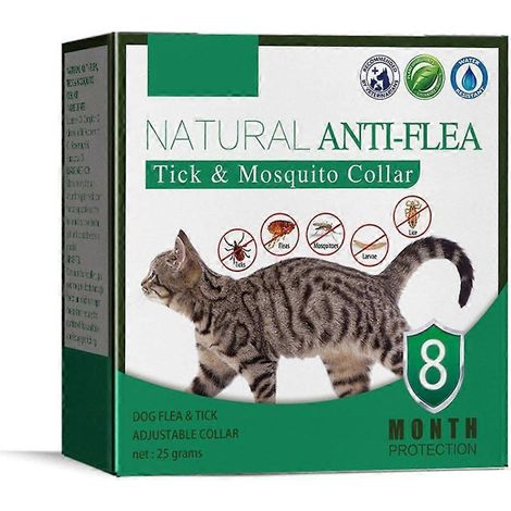 Collier anti-puces et anti-tiques pour chiens et chats, ajustable, pour chiots et chiots.