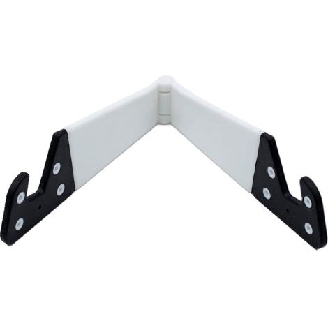 Soporte para teléfono o tableta, soporte de mesa estable, se inclina hasta 90°, compatible con todos los modelos, plegable y de tamaño de bolsillo, 11,3 x 3 cm, blanco. (1/3)