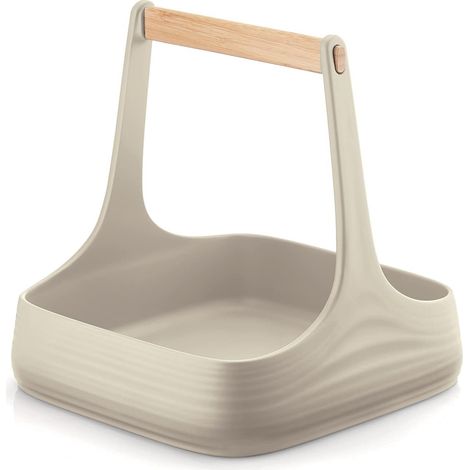 Organisateur de Table en Plastique recyclé et Bois - Argile, 22x22xh22,5 cm - 17930079 (1/5)