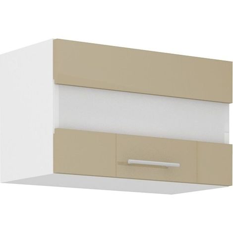 Küche Glashängeschrank 60 Lara Cappuccino Hochglanz Küchenzeile Küchenblock