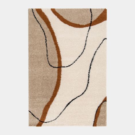 Tapis style berbère - Courbes du Désert - Beige et marron - 120 x 170 cm (1/3)