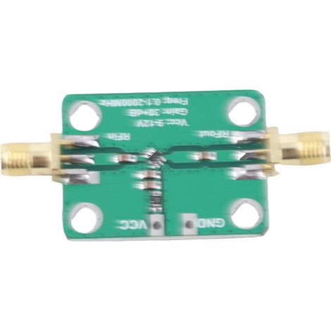 Module amplificateur RF large bande 0.1-2000MHz 32dB haut gain faible consommation micro-onde radio amateur 9-12V (1/5)