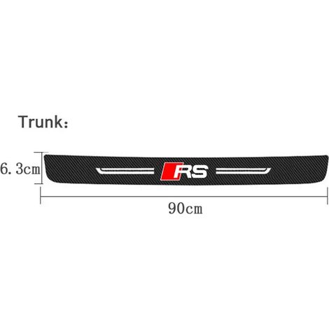 (1 pièce pour coffre) Pour Audi RS RS1 RS2 RS3 RSQ3 : protections de seuil de porte et de coffre en fibre de carbone,autocollants,protections de pédales et accessoires (1/3)
