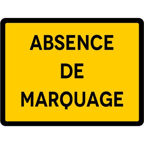 Signalisation de Travaux Temporaires Panneaux de Travaux Temporaires. Danger Chantier Temporaire - Absence de marquage - Panneau rétroréfléchissant