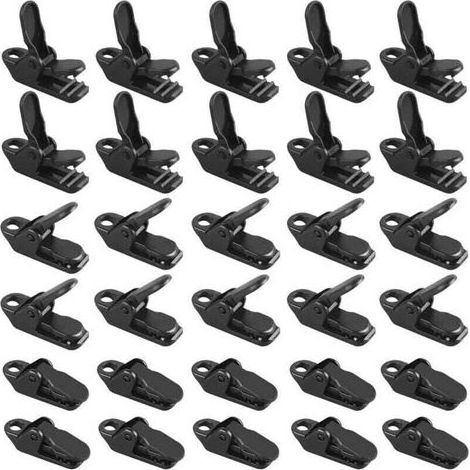 100PCS Pince pour Bache, Tente Clips Clips Plastiques pour Toile d'Ombrage Clips de Fixation Pince Bâche Clip Auvent Pince Plastique pour Activités de Plein Air, 3.2X1X1.3 cm (1/4)