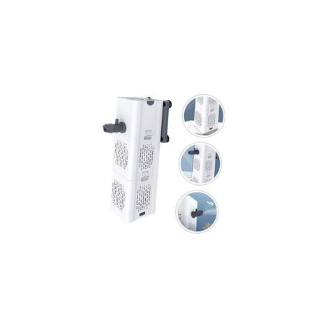 Filtre d'aquarium silencieux 4 en 1 - Filtre interne d'aquarium - 500-1000 l/h - Pompe Aquarium - Aération d'oxygène - Changement d'eau pour Betta, tortue, poisson d'étang, jardin