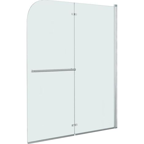 Cabine de douche pliable 2 panneaux ESG 120x140 cm (1/5)