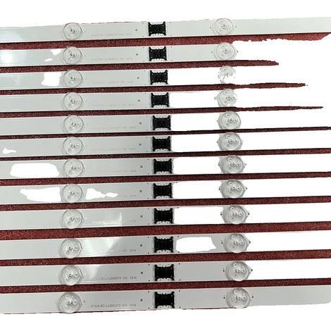 Striscia LED, 6 LED per striscia, lunga 694 mm, compatibile con diversi modelli di TV, struttura in alluminio, luminosità inferiore a 60 lumen. (1/5)