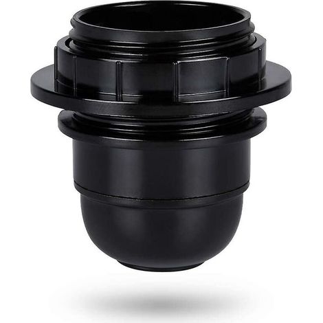 Douille a vis e27 noire - Douille lampe e27 anneau en plastique - Douille ampoule e27 - Support douille ampoule e27 pour plafond et lampe suspendue - e27 douille ampoule [Classe énergétique A++] (1/4)